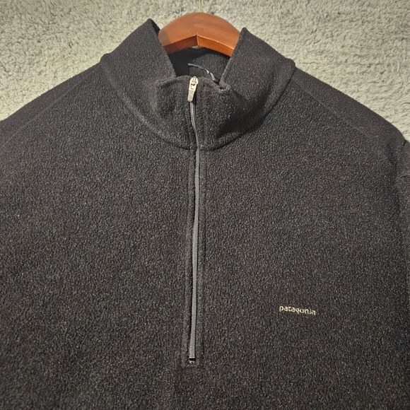 Vintage Patagonia Men's Capilene 1/4 Zip Pullover Fleece Navy Black Size 2XL XXL - Picture 1 of 11
